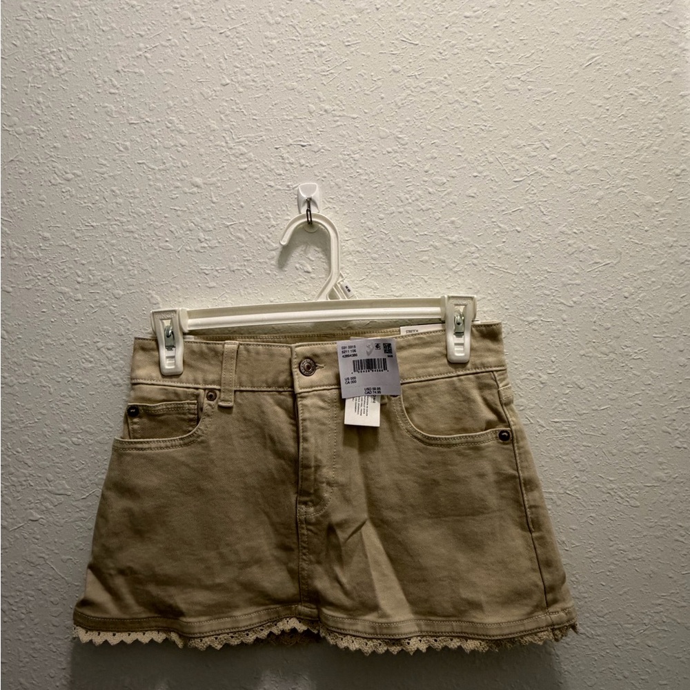 American Eagle Outfitters Tan Mini Skirt